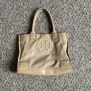 Tory mini tote, worn
